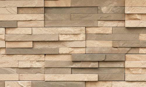 Uneven sandstone tile for wall surface